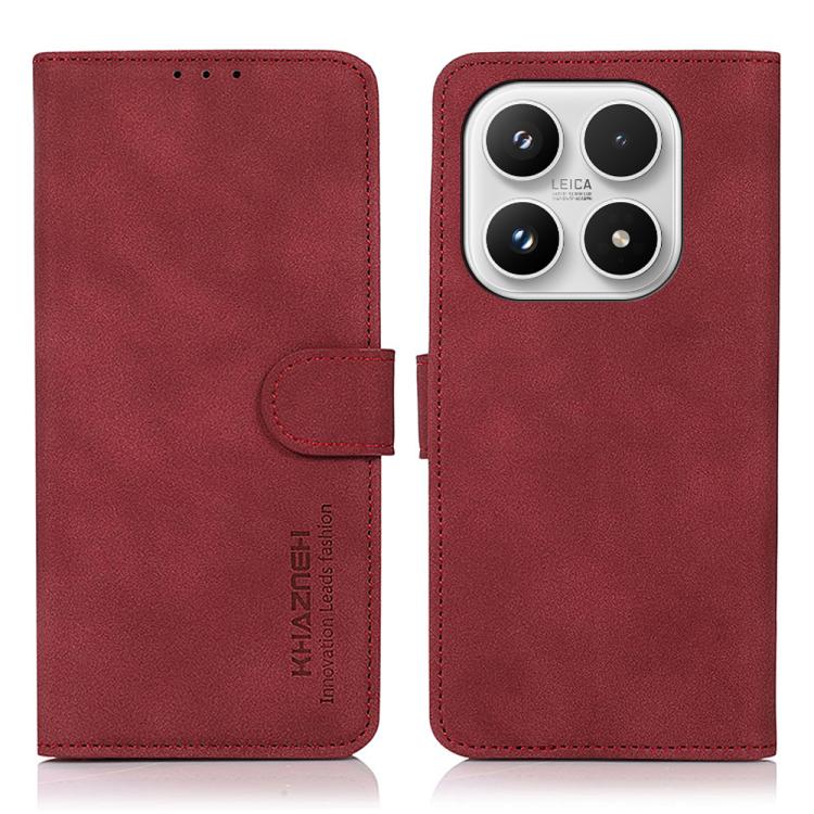 For Xiaomi 17 KHAZNEH Matte Texture Leather Phone Case(Red)
