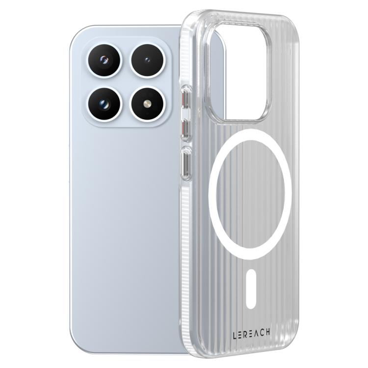 For Xiaomi 17 LeReach TOC Icicle Series Ice Mist Double-Sided Non-Slip Magnetic Phone Case(White)