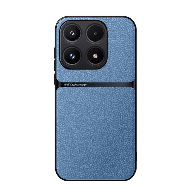 For Xiaomi 17 Litchi Leather Magnetic Full Coverage Shockproof Phone Case(Blue)
