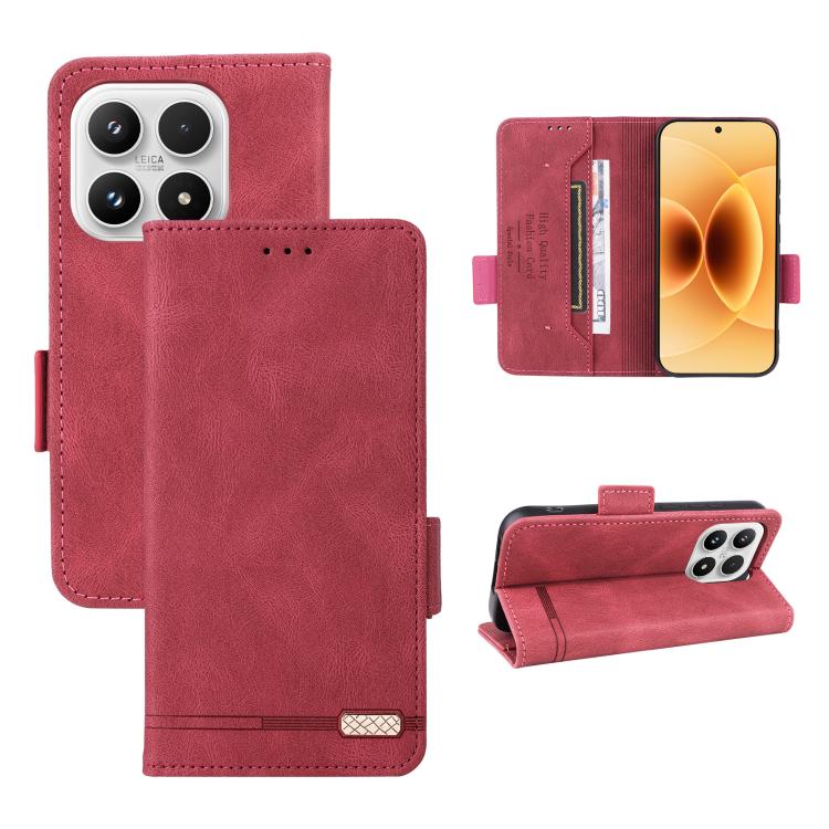 For Xiaomi 17 Magnetic Clasp Leather Phone Case(Red)
