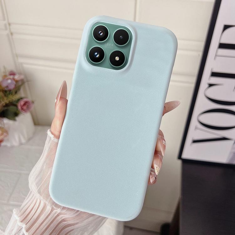 For Xiaomi 17 Matte Velvet Finish PC + Vegan Leather Phone Case(Blue)