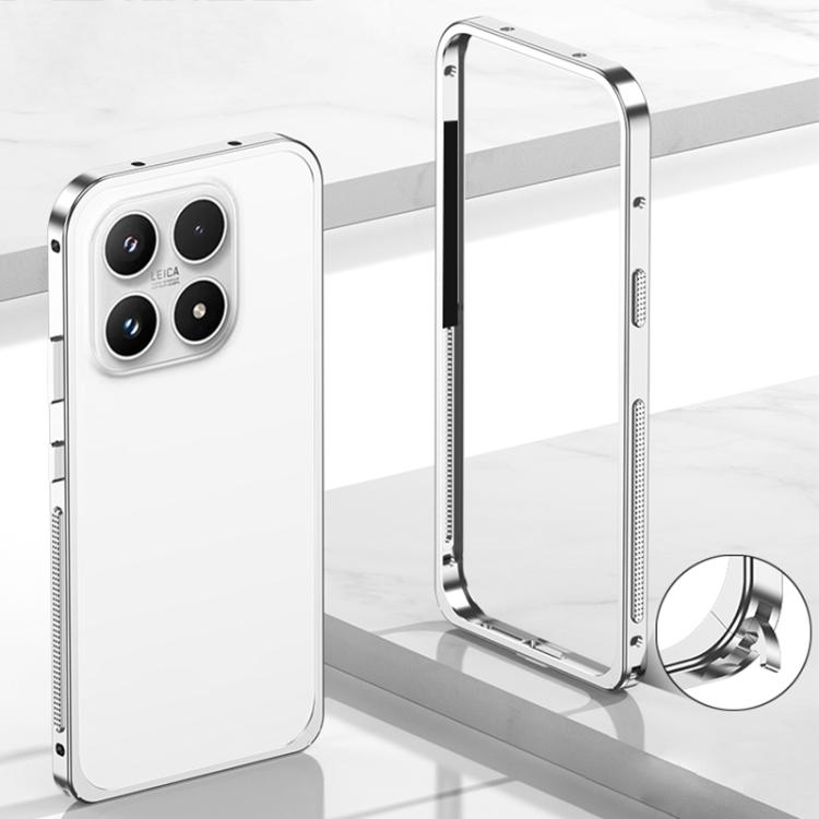 For Xiaomi 17 Metal Frame Heat Dissipation Phone Case(Silver)