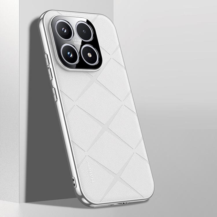 For Xiaomi 17 Plain Leather PC Phone Case(White)