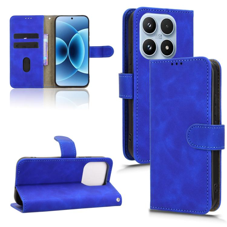 For Xiaomi 17 Skin Feel Magnetic Flip Leather Phone Case(Blue)