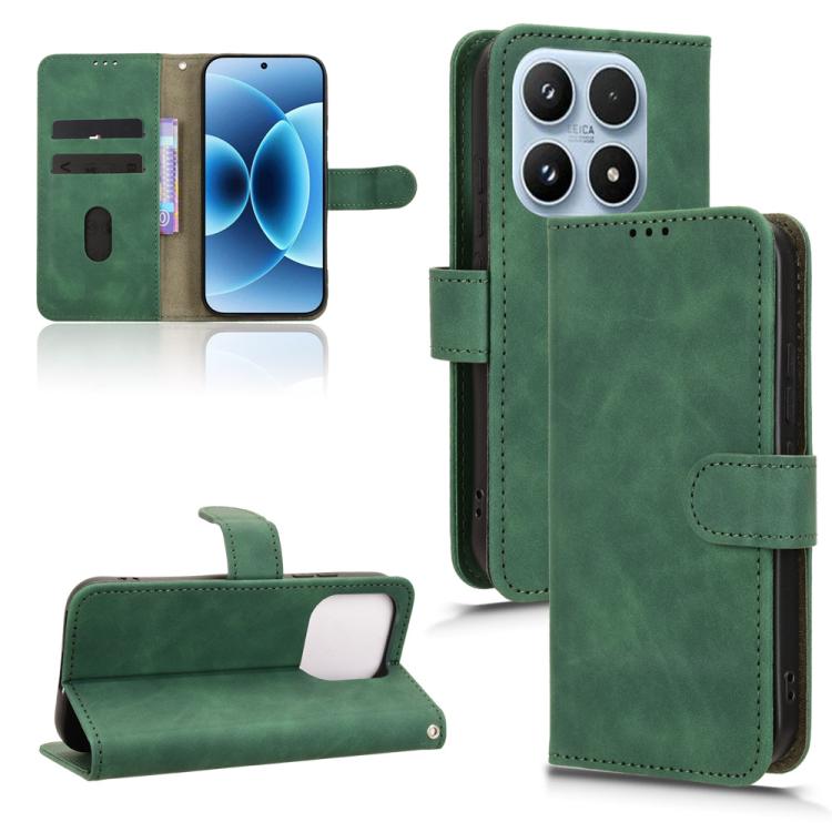 For Xiaomi 17 Skin Feel Magnetic Flip Leather Phone Case(Green)