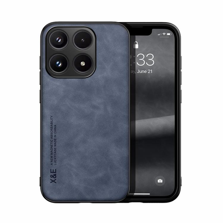 For Xiaomi 17 Skin Feel Magnetic Leather Back Phone Case(Blue)
