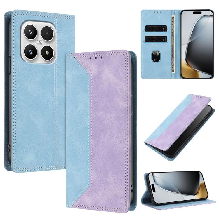 For Xiaomi 17 Skin Feel Two-tone RFID Blocking Vegan Leather Phone Case(Purple)