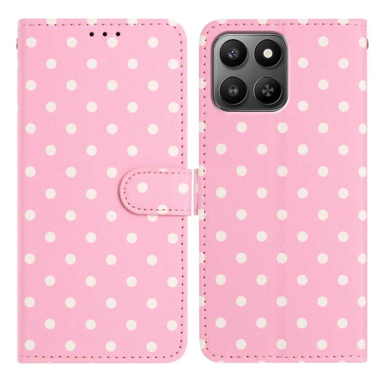 For Xiaomi 17 Small Dots Pattern Vegan Leather Phone Case(Pink)