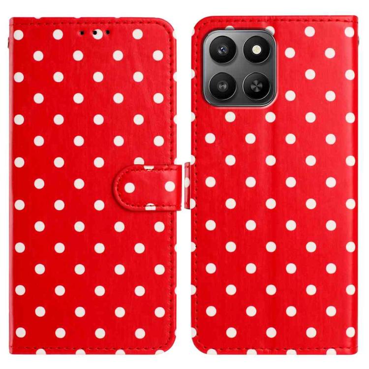 For Xiaomi 17 Small Dots Pattern Vegan Leather Phone Case(Red)