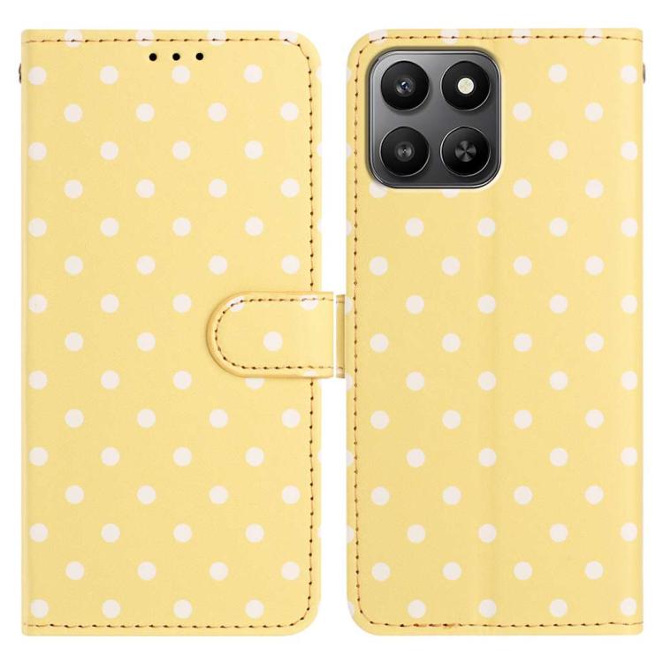 For Xiaomi 17 Small Dots Pattern Vegan Leather Phone Case(Yellow)
