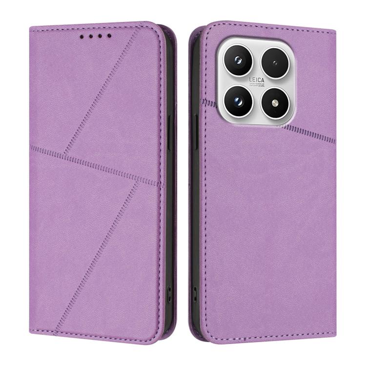 For Xiaomi 17 Strong Magnetic Frosted Flip Leather Phone Case(Light Purple)