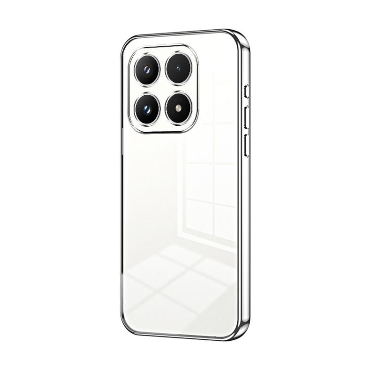 For Xiaomi 17 Transparent Plating Fine Hole Phone Case(Silver)