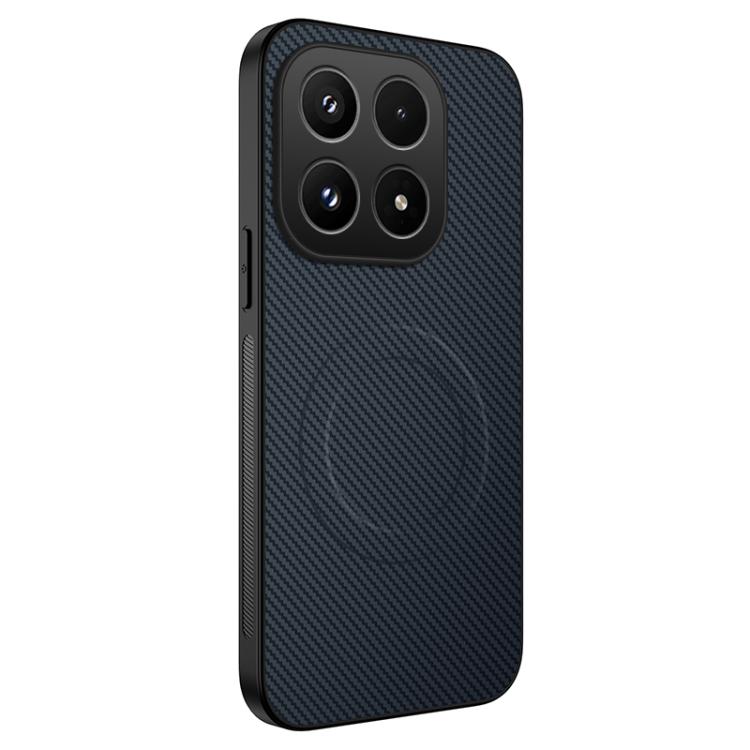For Xiaomi 17 WANLONFENG TQ Series Magnetic Carbon Fiber Texture PC Hybrid TPU Phone Case(Sapphire Blue)