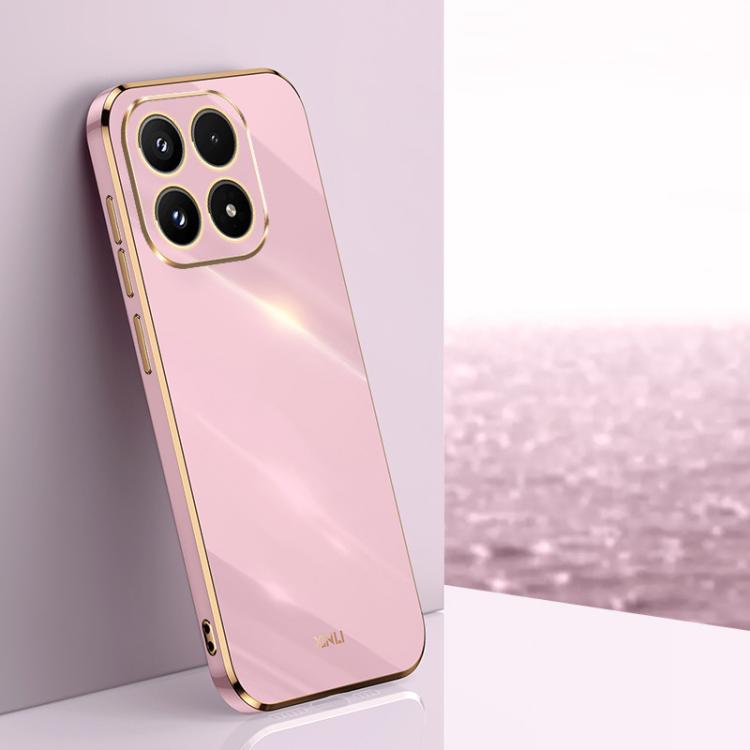 For Xiaomi 17 XINLI Straight Edge 6D Electroplate TPU Phone Case(Cherry Purple)