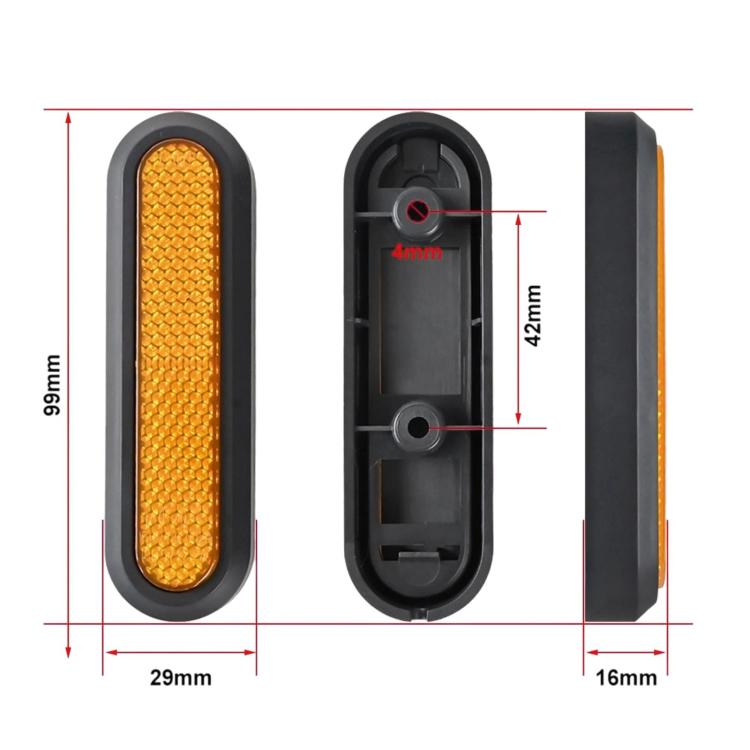For Xiaomi 4 / 4 Lite Electric Scooter Rear Reflective Side Cover