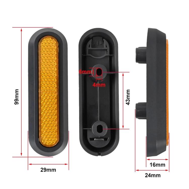 For Xiaomi 4 Go Electric Scooter Rear Reflective Side Cover