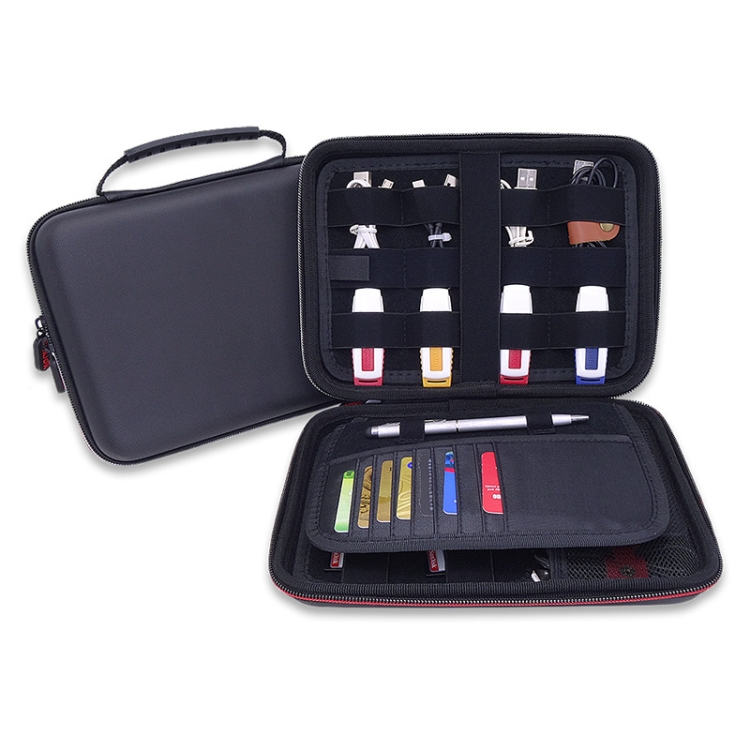 GHKJOK GH1322 Large Capacity U Disk SD Card Mobile Hard Disk Bag(Black)