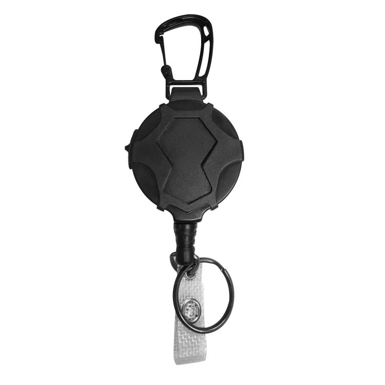 Hangable Climbing Buckle Retractable Anti-Loss Outdoor Climbing Pull Buckle(Black)
