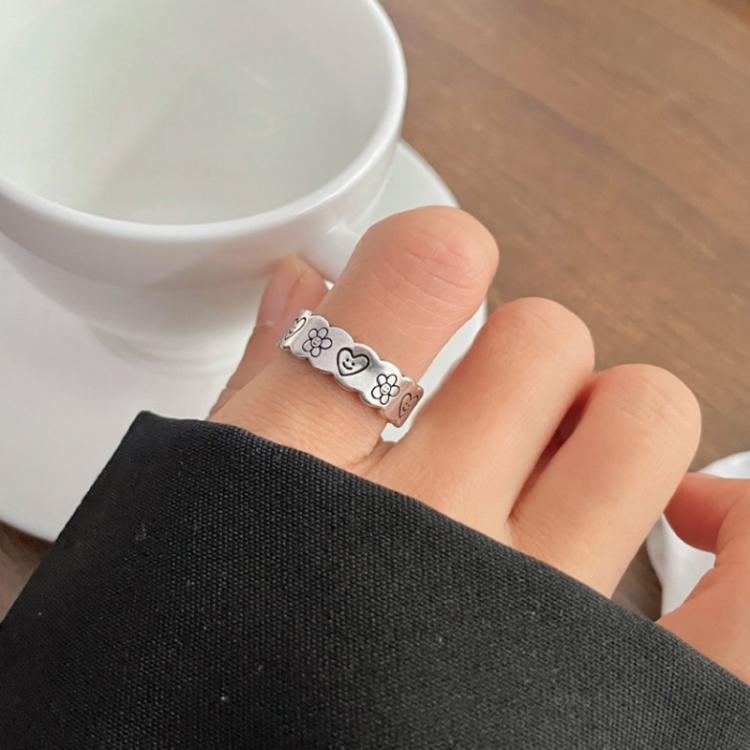 Happy Smile Face Love Wear Combination Ring, Color: J3357