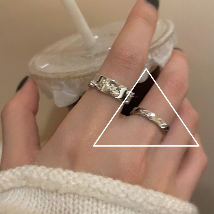 Happy Smile Face Love Wear Combination Ring, Color: J3427