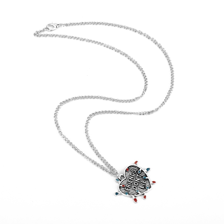 Heart Alphabet Alloy Pendant Necklace(XL1915)