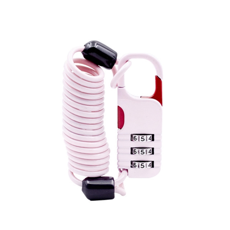 Helmet Anti Theft Password Lock Motorcycle Car Basket Soft Lock(Pink)