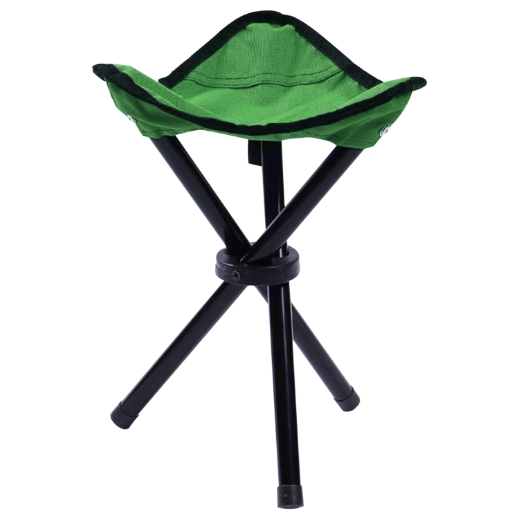 Hiking Outdoor Camping Fishing Folding Stool Portable Triangle Chair Maximum Load 100KG Folding Chair Size:22 x 22 x 31cm(Green)