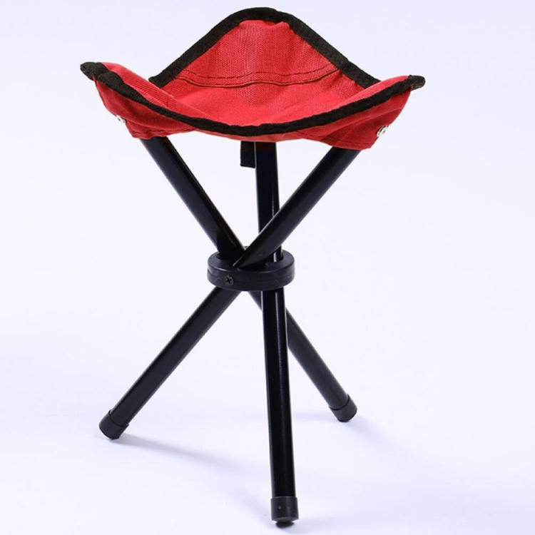 Hiking Outdoor Camping Fishing Folding Stool Portable Triangle Chair Maximum Load 100KG Folding Chair Size:22 x 22 x 31cm(Red)