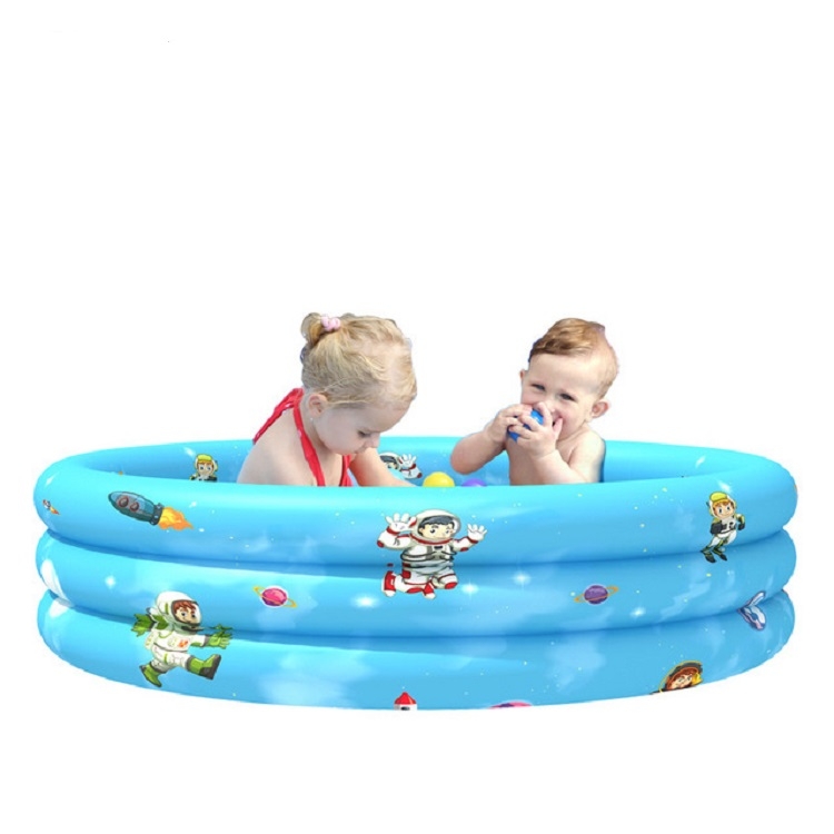Household Indoor and Outdoor Children Round Three Rings Inflatable Swimming Pool Ball Pool, Size:90 x 30cm(Blue Star Alliance)