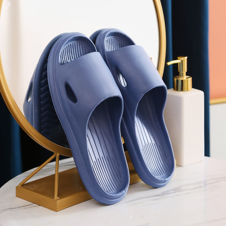 Household Soft Sole Slippers Bathroom Non-Slip Sandals, Size: 42-43(Dark Blue)