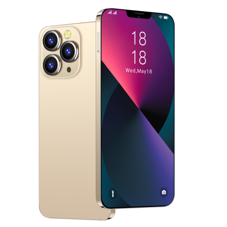 i13 Pro Max N83, 1GB+16GB, 6.1 inch Notch Screen, Face Identification, Android 6.0 Spreadtrum 7731G Quad Core, Network: 3G, Dual SIM(Gold)