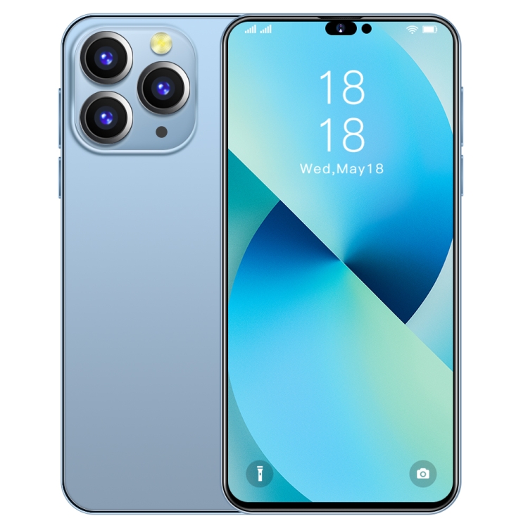 i14 Pro Max N85, 1GB+16GB, 6.3 inch Screen, Face Identification, Android 6.0 Spreadtrum 7731G Quad Core, Network: 3G, Dual SIM(Blue)