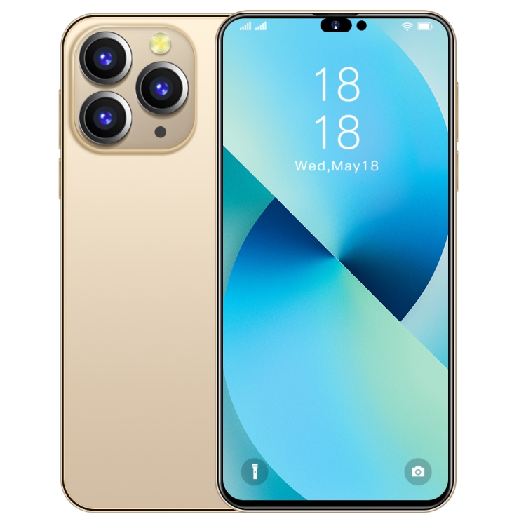 i14 Pro Max N85, 1GB+16GB, 6.3 inch Screen, Face Identification, Android 6.0 Spreadtrum 7731G Quad Core, Network: 3G, Dual SIM(Gold)