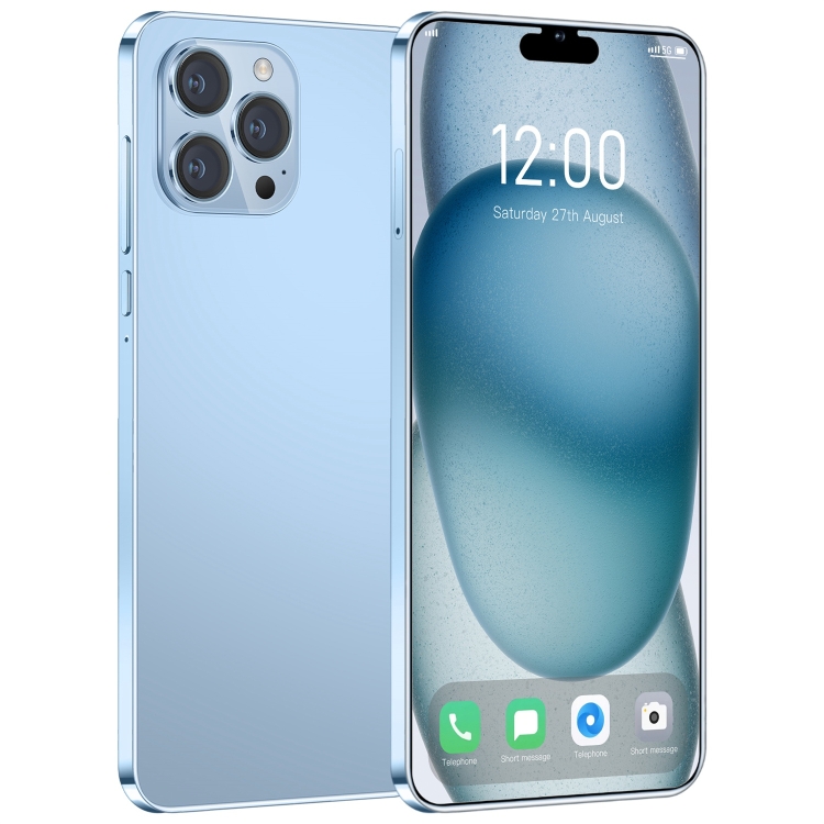 i15 Pro Max / N85, 1GB+16GB, 6.1 inch Screen, Face Identification, Android 8.1 MTK6580A Quad Core, Network: 3G, Dual SIM(Blue)