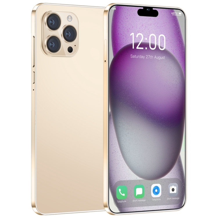 i15 Pro Max / N85, 1GB+16GB, 6.1 inch Screen, Face Identification, Android 8.1 MTK6580A Quad Core, Network: 3G, Dual SIM(Gold)