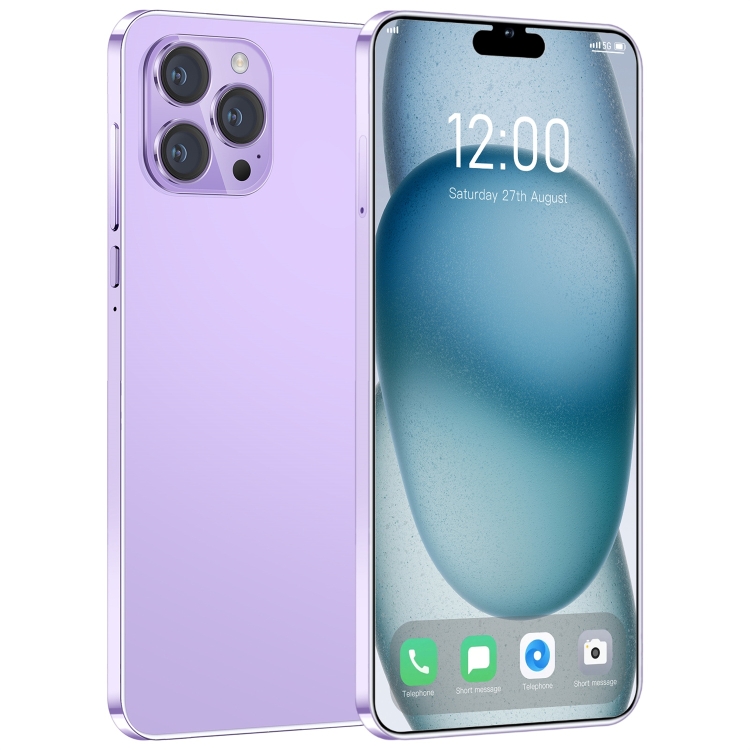 i15 Pro Max / N85, 1GB+16GB, 6.1 inch Screen, Face Identification, Android 8.1 MTK6580A Quad Core, Network: 3G, Dual SIM(Purple)