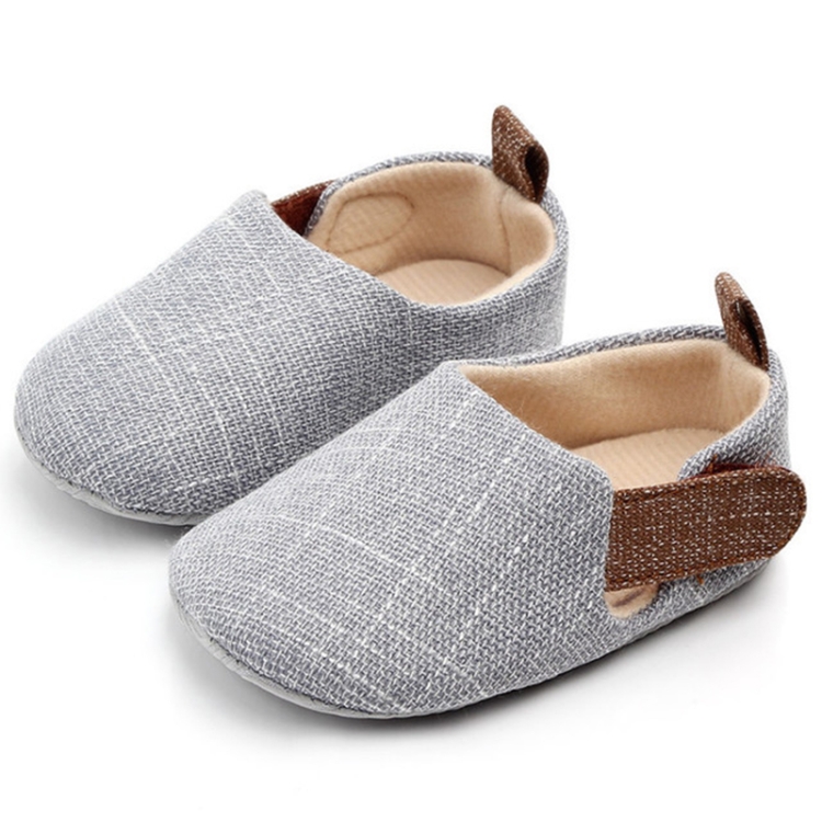 Infant Foot Care Soft Sole Non-slip Shoes 0-1 Year Old Baby Toddler Shoes, Size:Inner Length 13cm(Light Gray)