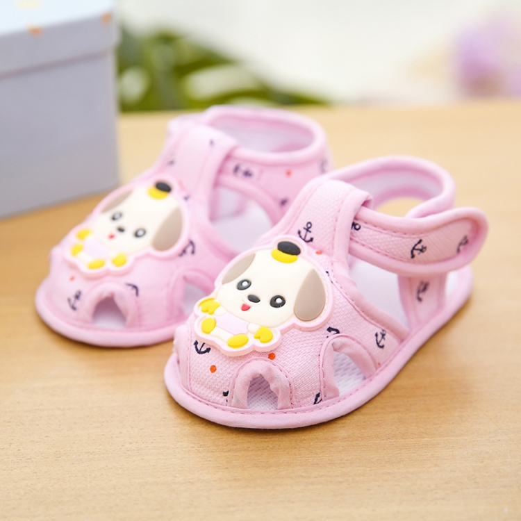 Infant Non-Slip Toddler Shoes Summer Sandals, Color: Pippi Dog Pink(Size13/11.5cm)