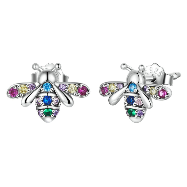 Insect Series Earrings 925 Silver Earrings, Style: Bee