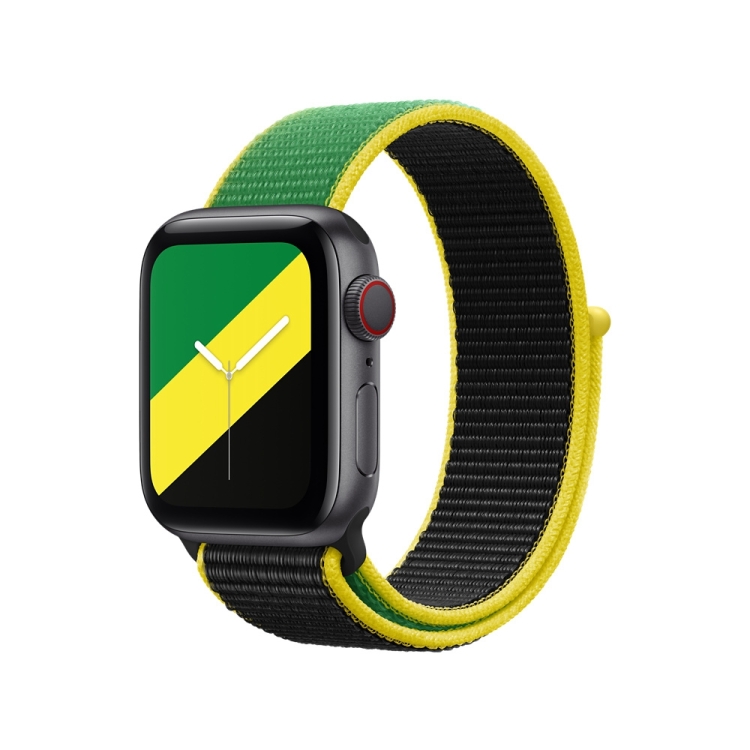 International Series Loopback Watch Bands For Apple Watch Ultra 49mm&Watch Ultra 2 49mm / Series 9&8&7 45mm / SE 3&SE 2&6&SE&5&4 44mm / 3&2&1 42mm(Jamaica)