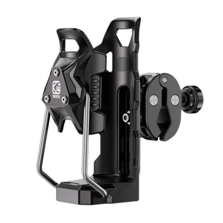 Kewig SHJ-6 Adaptive Anti-Slip Water Bottle Holder For Motorcycles & Bicycles 360-Degree Rotating Anti-Theft Cup Holder