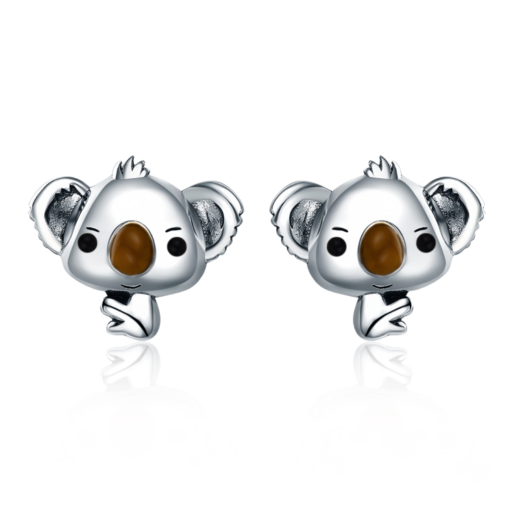 Koala Sterling Silver Ladies Gemstone Earrings