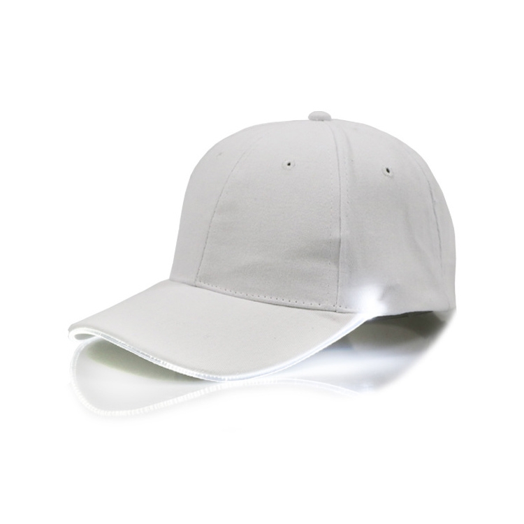 LED Luminous Baseball Cap Male Outdoor Fluorescent Sunhat, Style: Rechargeable, Color:White Hat White Light