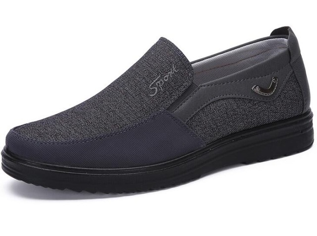Low-cut Business Casual Soft Soles Flat Shoes for Men, Shoe Size:39(Gray)