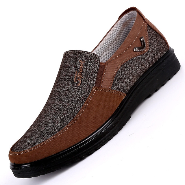 Low-cut Business Casual Soft Soles Flat Shoes for Men, Shoe Size:41(Coffee)
