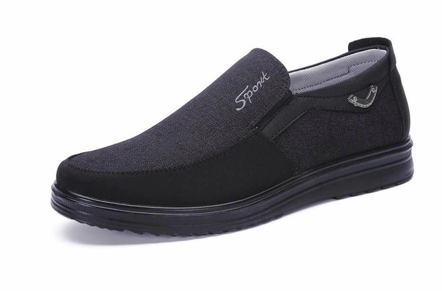 Low-cut Business Casual Soft Soles Flat Shoes for Men, Shoe Size:44(Black)