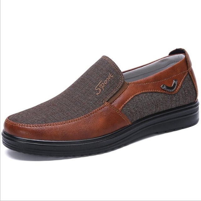Low-cut Business Casual Soft Soles Flat Shoes for Men, Shoe Size:45(35936 Red Brown)
