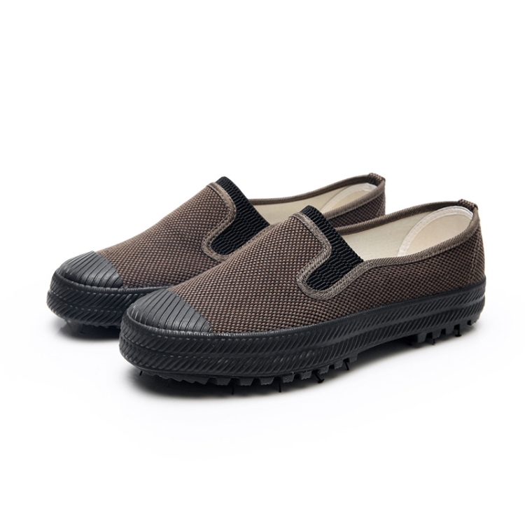 LuTai  Men Labour Protection Work Shoes Farmland Harvesting Wear-Resistant Rubber Sole Shoes, Size: 45(Brown)