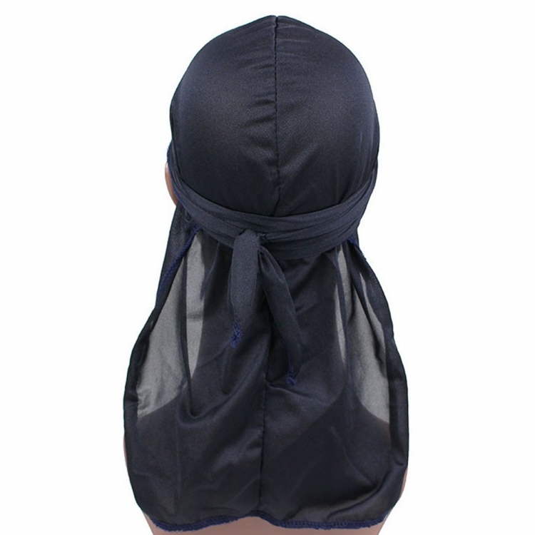 Male Street Basketball Headscarf Hip Hop Elastic Long-tailed Hat (Navy Blue)