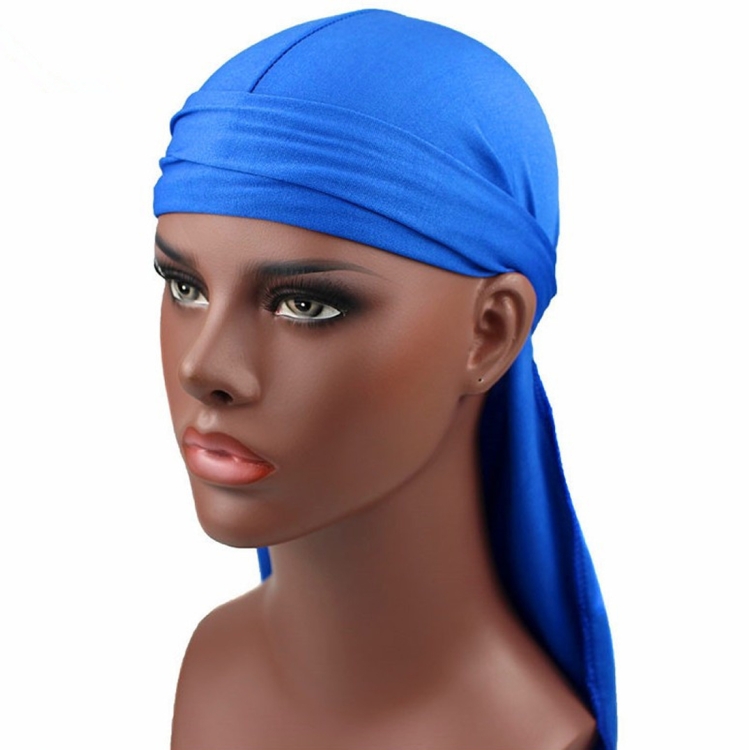 Male Street Basketball Headscarf Hip Hop Elastic Long-tailed Hat(Sapphire Blue)